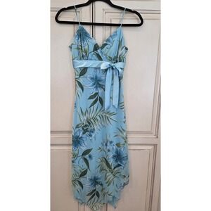 Vtg Studio Y Floral Dress Women's 3 Juniors Tropical 90s‎ Y2k Spring Summer